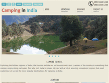 Tablet Screenshot of campinginindia.com